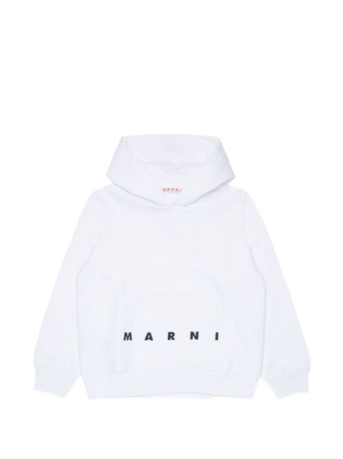 Felpa unisex bambino Marni Kids nera con cappuccio e logo MARNI KID | M01883M00V00M100